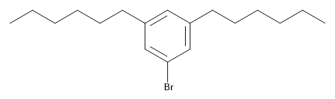 Structural formula of 1-Bromo-3,5-di-n-hexylbenzene
