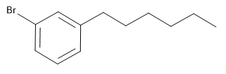 Structural formula of 1-Bromo-3-n-hexylbenzene