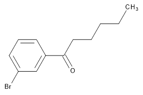 Structural formula of 1-Bromo-3-n-hexanoylbenzene
