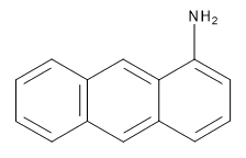 Structural formula of 1-Aminoanthracene