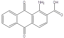 Structural formula of 1-Aminoanthraquinone-2-carboxylic acid
